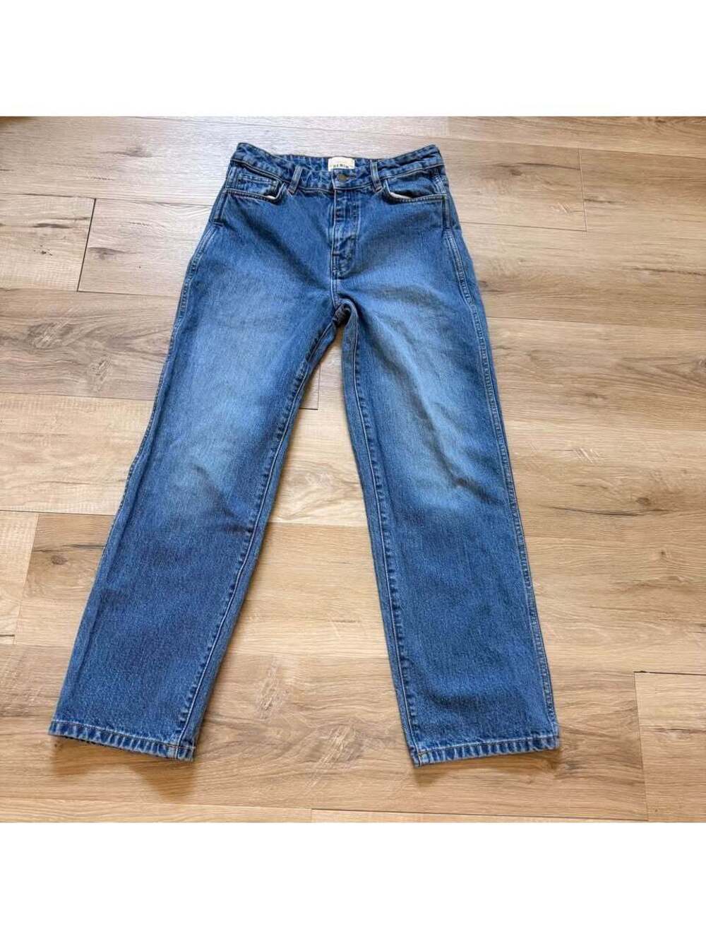 Sezane Denim Iconique Droit Jeans High-Rise Straight Leg Size 28-29 Women's 38